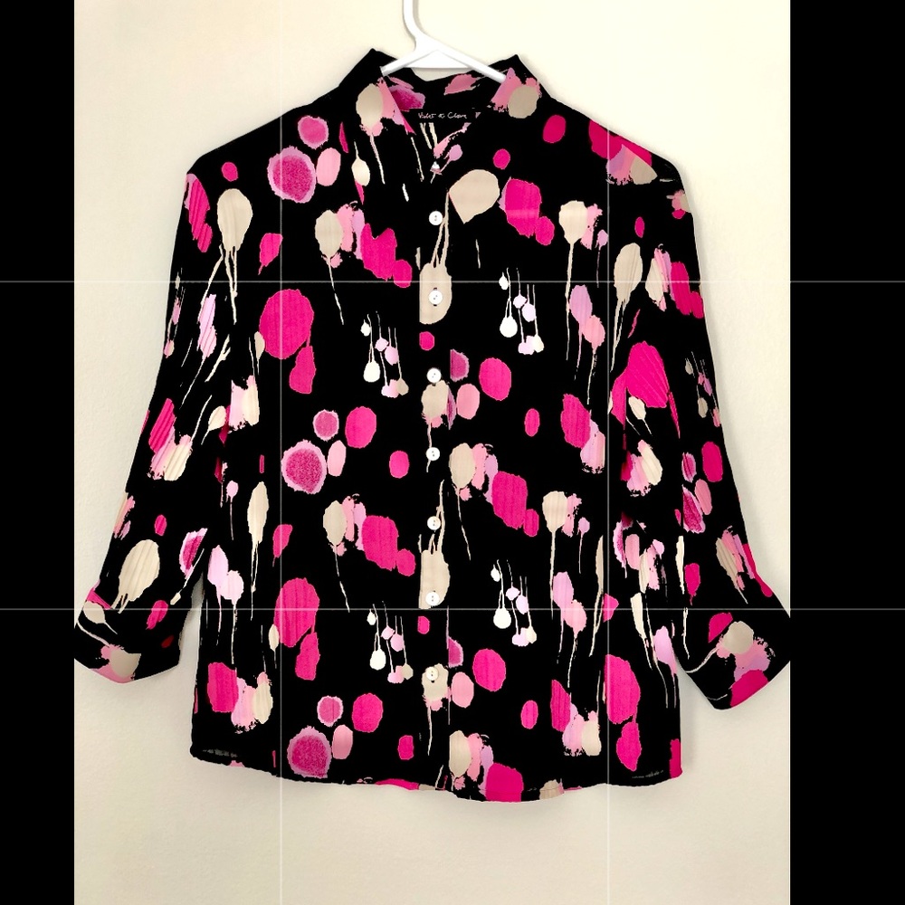 Violent and Claire Sheer Crinkle Ruffle Black/Pink